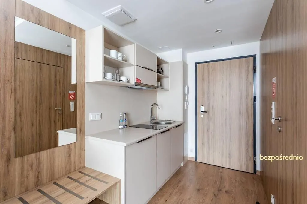 Warsaw City View: Modern Apartment with Parking